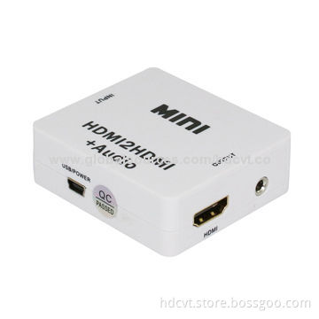 Mini HDMI1.3 to HDMI + Audio Converter with Low-power, Sized 66x55x20mmNew